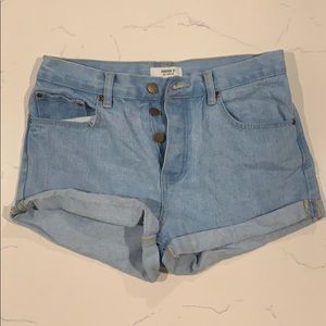 high waisted jean shorts